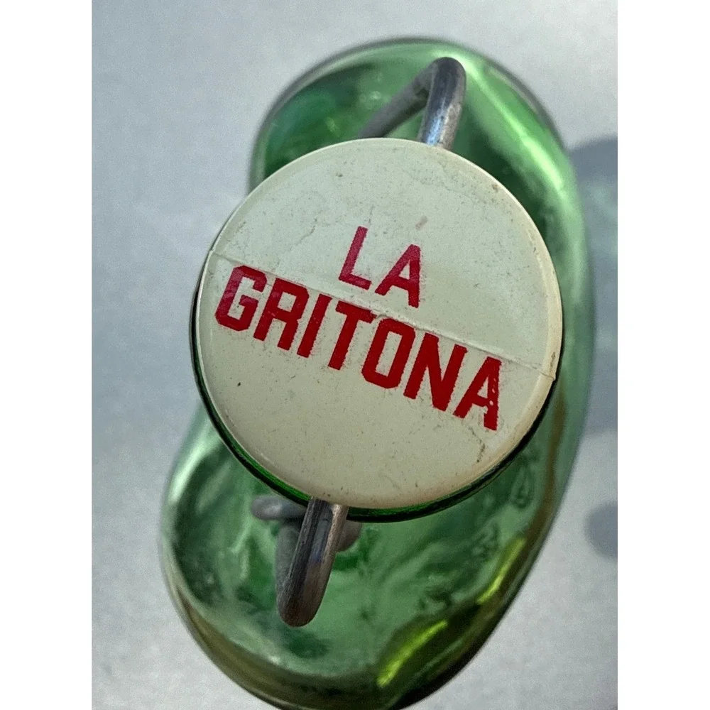 La Gritona Tequila Reposado Empty Bottle 750ml Green Glass Excellent Swing Top